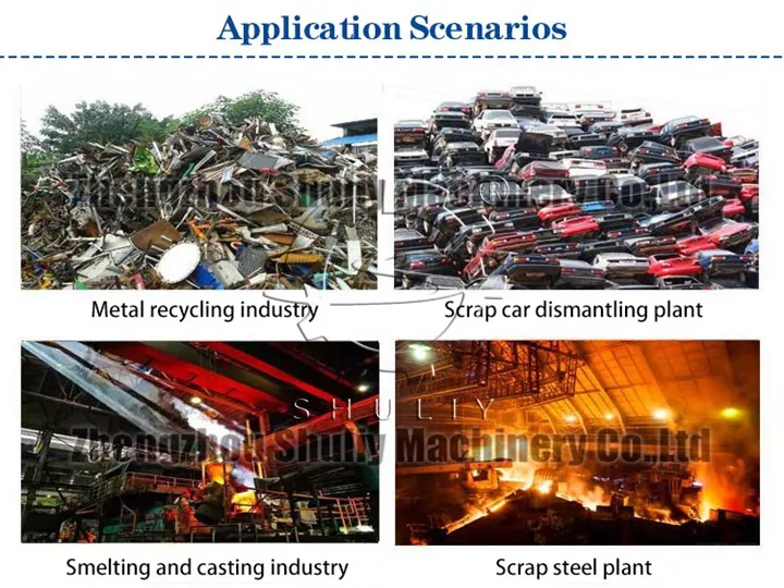 applications de cisailles à métaux hydrauliques