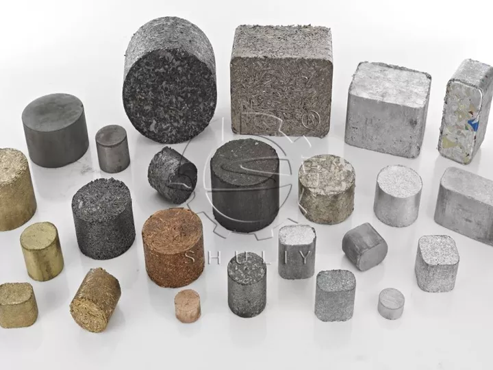 different types metal briquettes