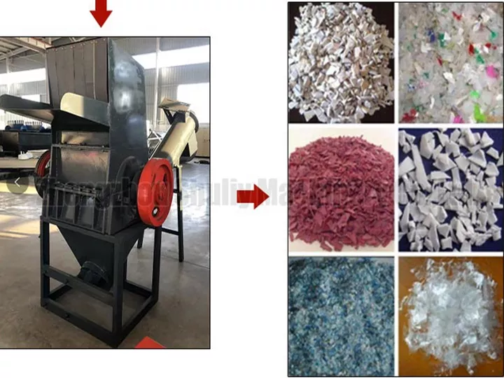 plastic crusher machine working