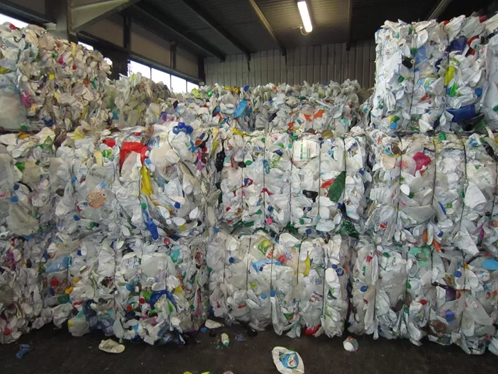 waste plastic bales