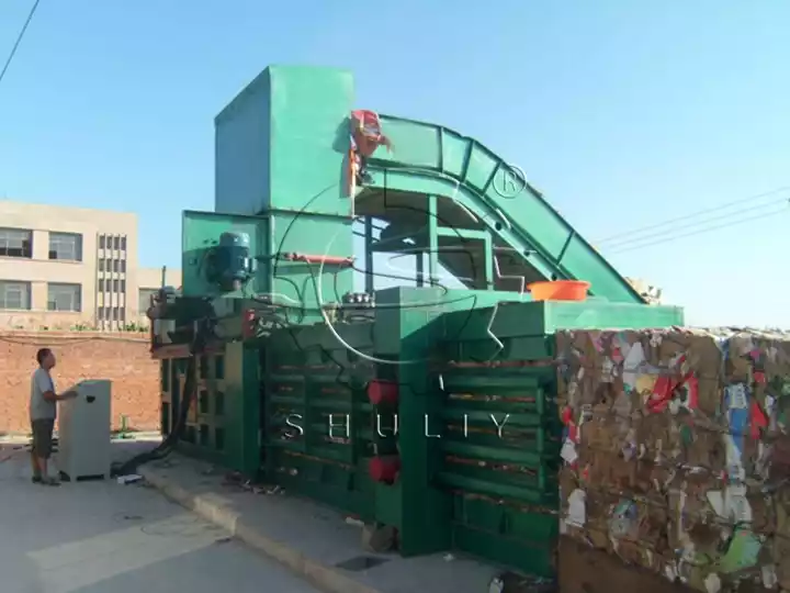 hydraulic baler waste recycling machine