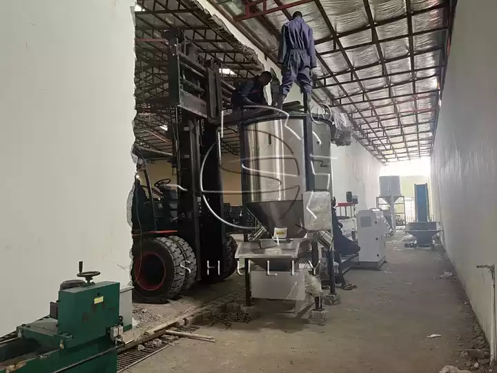 PET recycling system installation